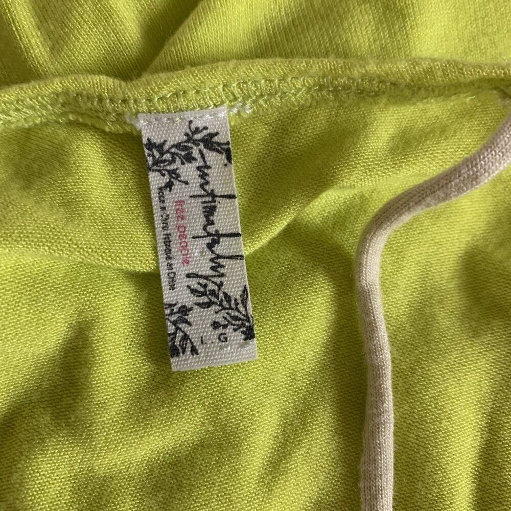 Free People Bright Green Ruched Bodycon Midi Dress M Y2K‎ Festival Vacation - Picture 4 of 6